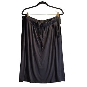 St. John’s Bay Black Pull On Midi Skirt Women’s XL Rayon Stretch